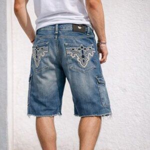 Antik Cotton Denim Blue Jean Shorts 38 like new